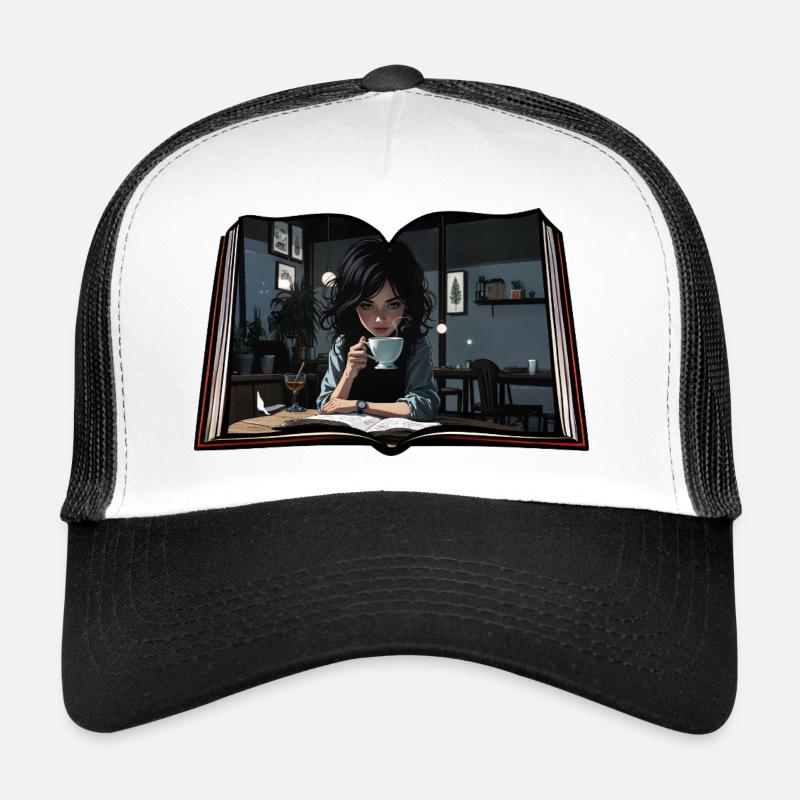 Read book with coffee Trucker Cap