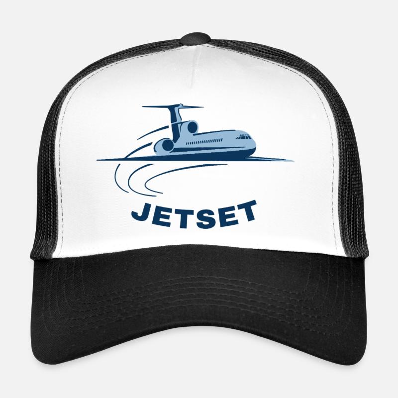 Jetset Mood Mode - Trucker Cap - Weiß/Schwarz