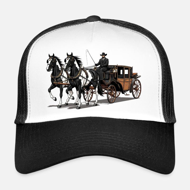 Horse-drawn carriage Trucker Cap