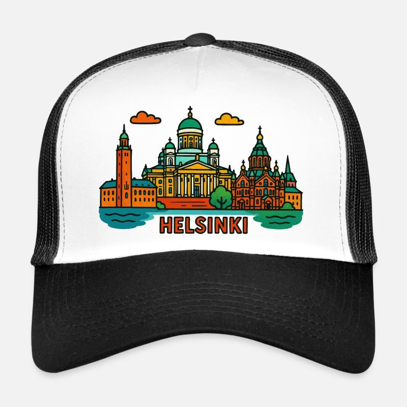 helsinki - Trucker Cap - Weiß/Schwarz