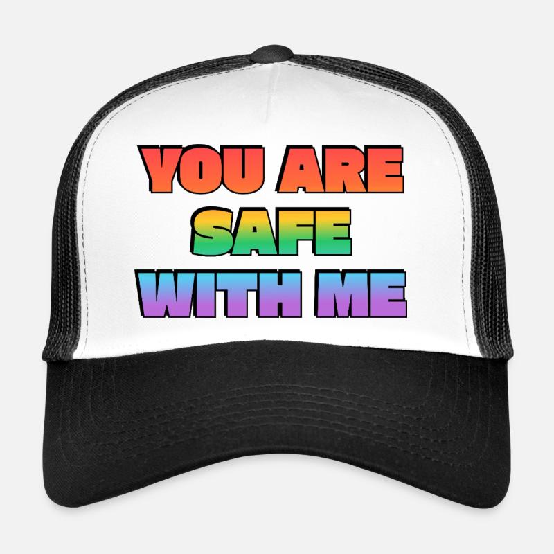 Tu es en sécurité avec moi Casquette trucker 