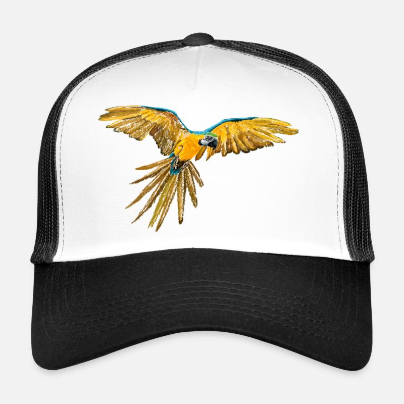 Vol perroquet jaune-bleu Casquette trucker 