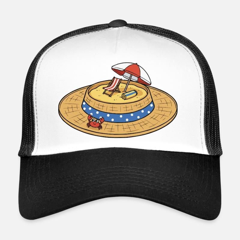 Île de la plage du Chapeau de Paille Casquette trucker 