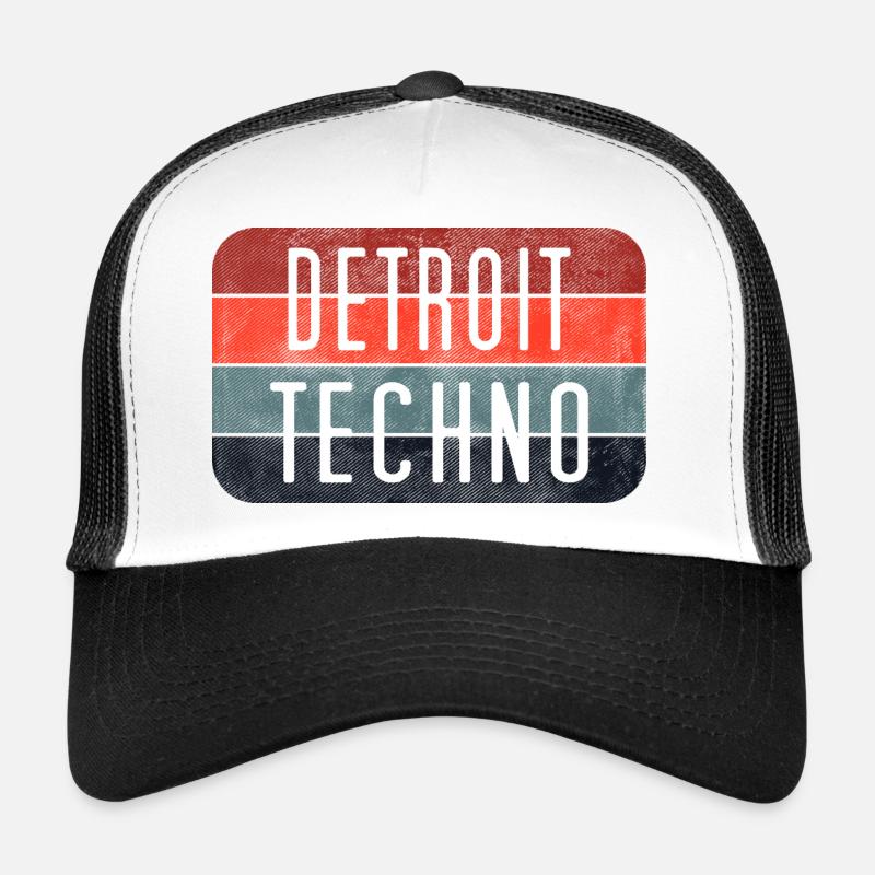 Detroit Techno Neon Emblem Trucker Cap