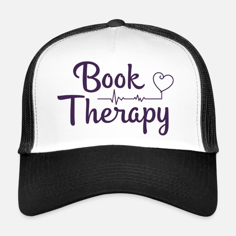 Book Therapy Bücher Lesen Spruch Trucker Cap