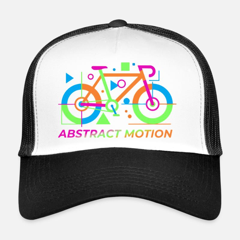 Neon Abstract Bicycle Motion Trucker Cap