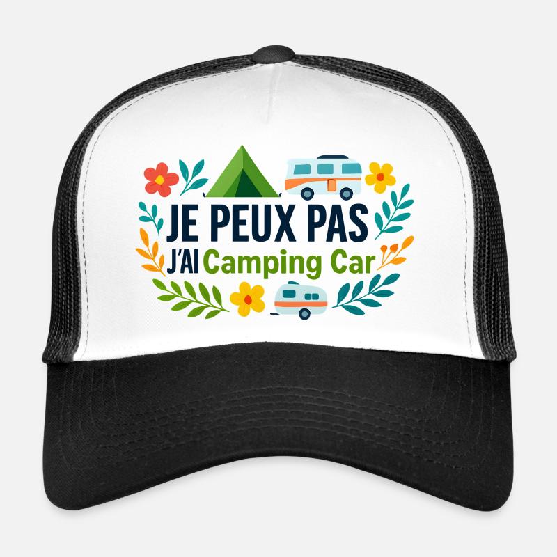 Camping Car et Fleurs Aventure Casquette trucker 