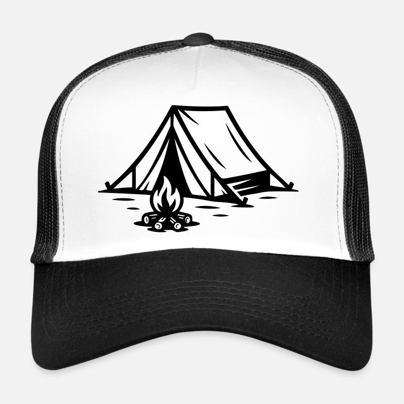 Tent Campfire Trucker Cap