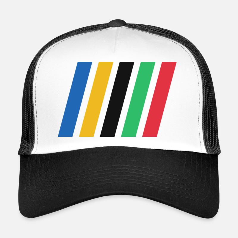COLOR STRIPES - Trucker Cap - Weiß/Schwarz