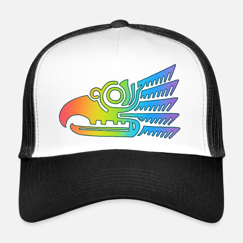 Tête d'oiseau tribal multicolore Casquette trucker 