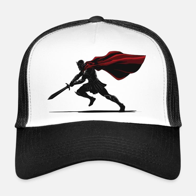 Spartan Warrior Shadow Sword Mascot Warrior Trucker Cap
