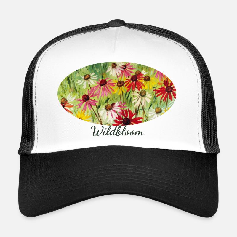 Wildbloom - Colorful Echinacea Meadow Fragment Trucker Cap