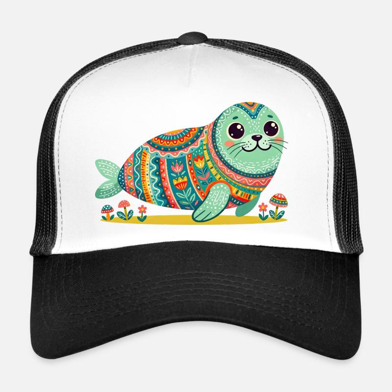 Mandala du Phoque mignon Casquette trucker 