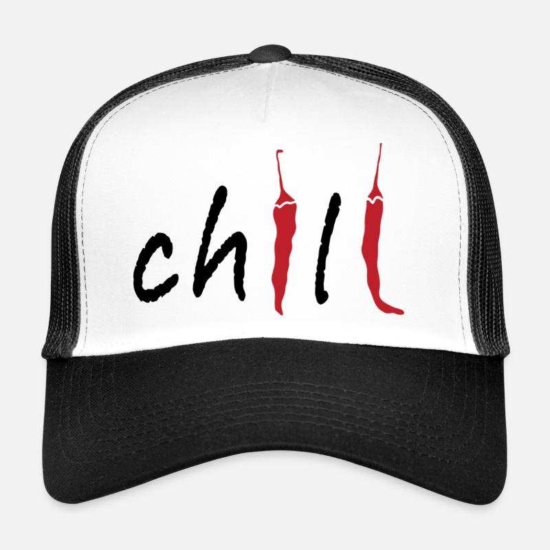 Piment piment Typographie minimaliste épicée Design alimentaire Casquette trucker 