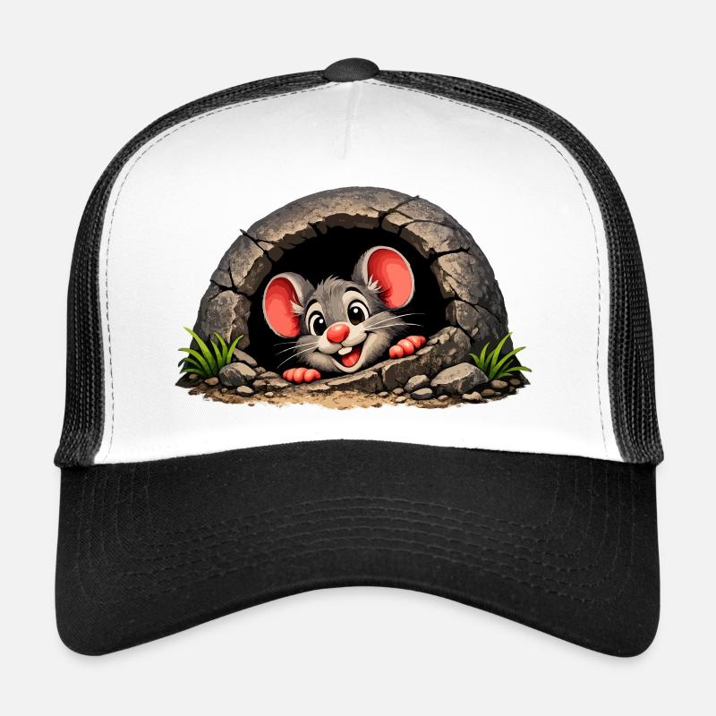 Petite souris sortie du trou Casquette trucker 