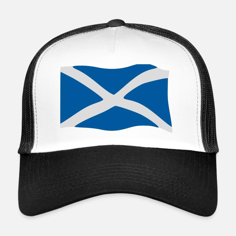 Schottland Fahne - Trucker Cap - Weiß/Schwarz