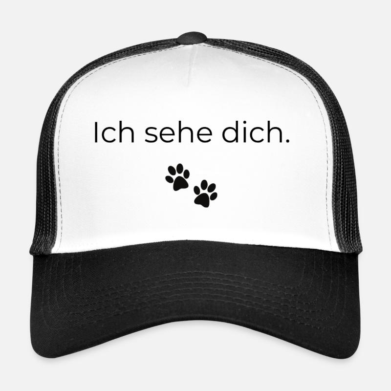 ich_sehe_dich - Trucker Cap - Weiß/Schwarz