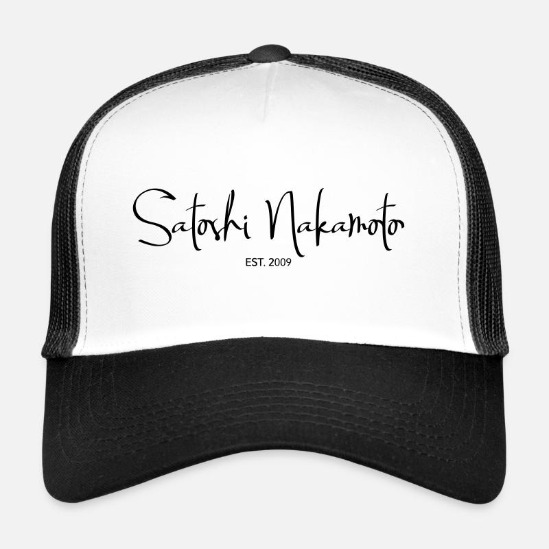 Satoshi Nakamoto Bitcoin Crypto Erfinder Trucker Cap