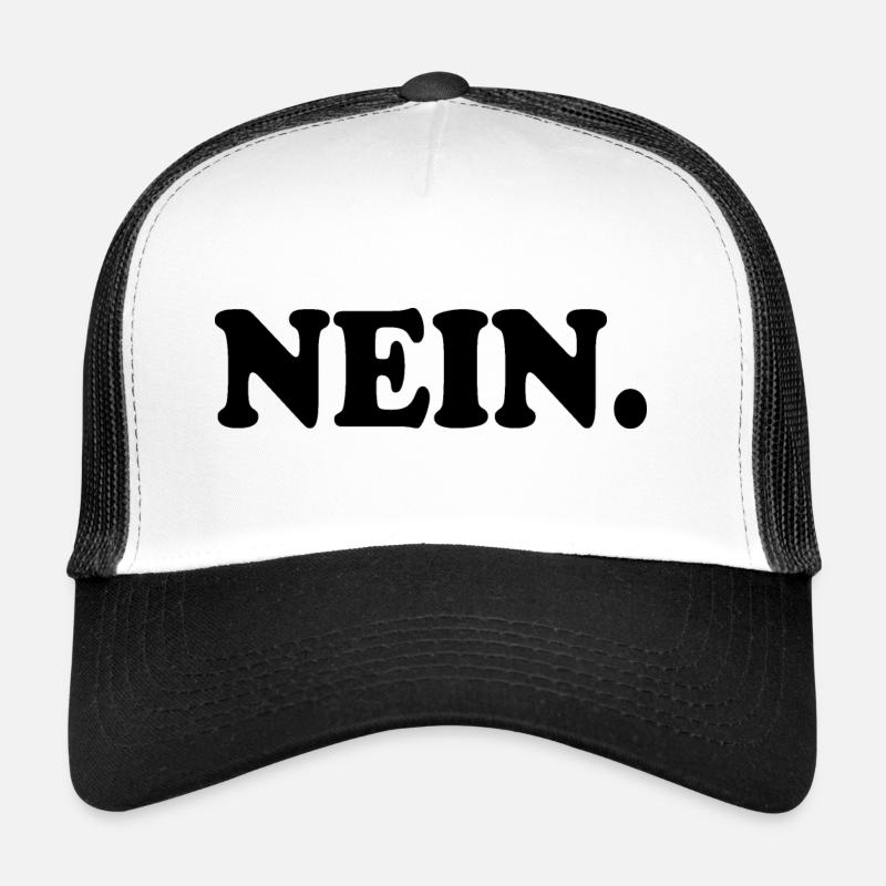 Nein - Trucker Cap - Weiß/Schwarz