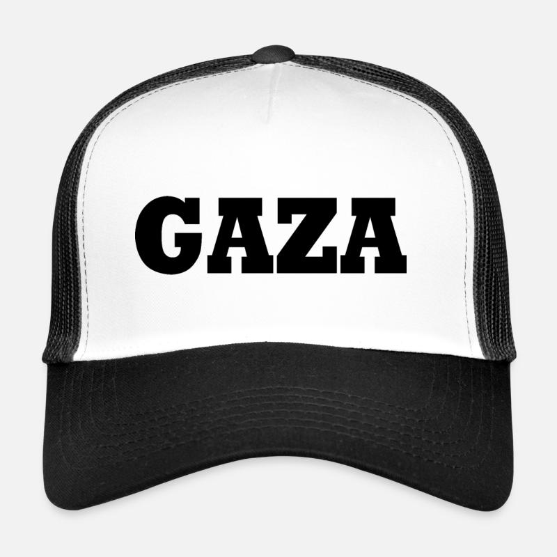 Gaza - Trucker Cap - Weiß/Schwarz