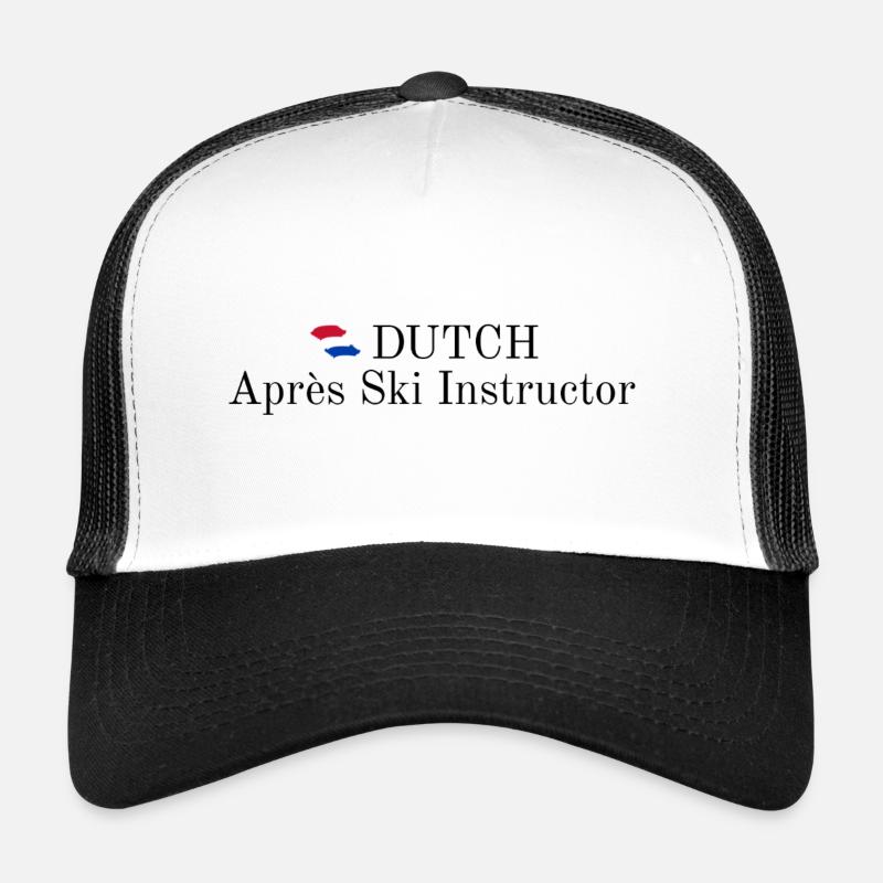 Dutch Apres Ski Instructor - Trucker Cap - Weiß/Schwarz