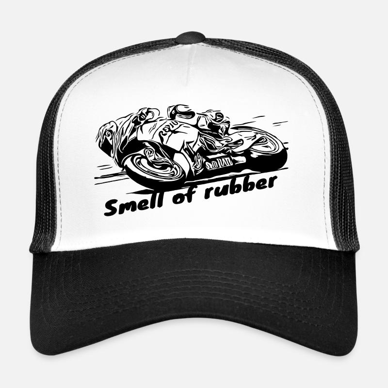 Der Geruch von Gummi 2 Motorradkollektion - Trucker Cap - Weiß/Schwarz