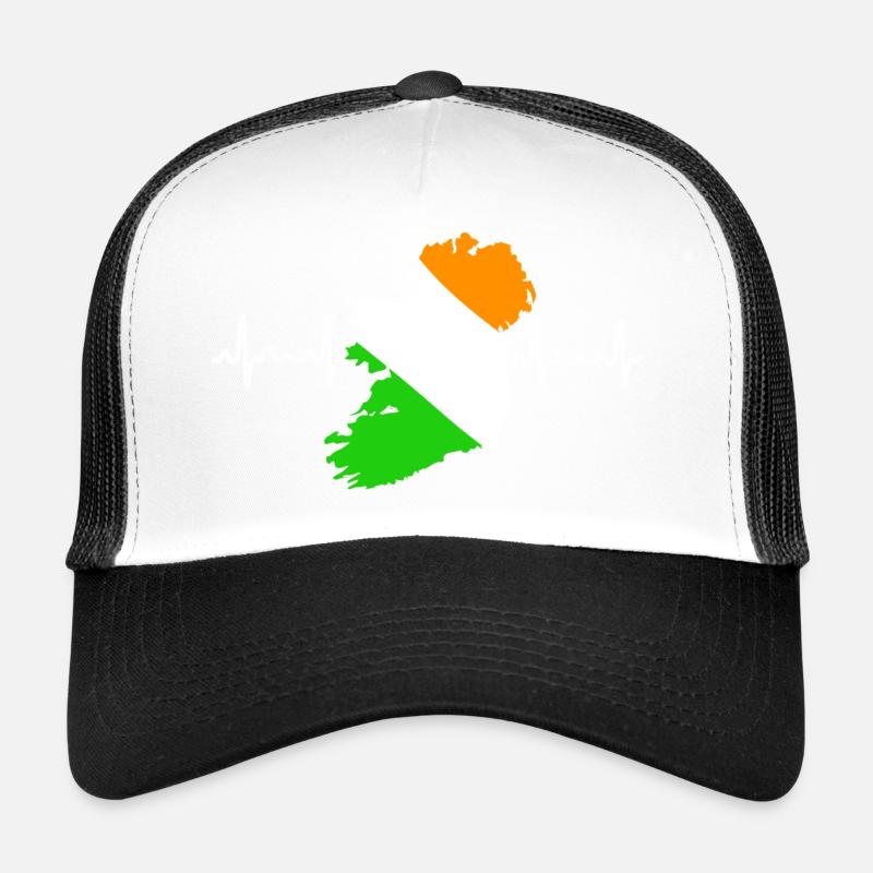 Irland - Trucker Cap - Weiß/Schwarz