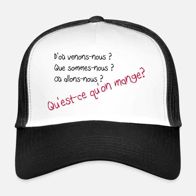 Citations - Casquette trucker  - blanc/noir