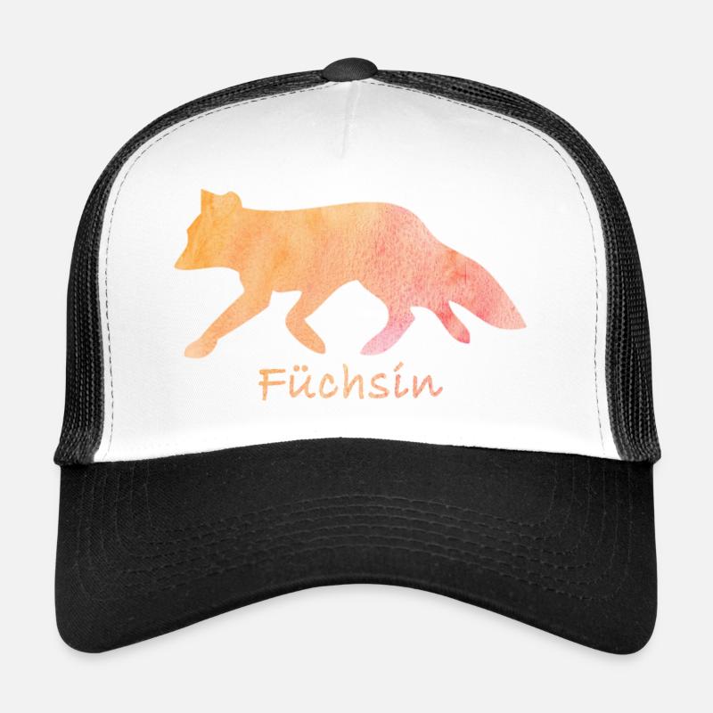 Fuechsin Fox - Trucker Cap - white/black