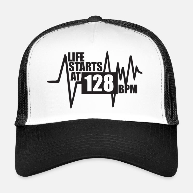 La vie commence à 128 BPM Casquette trucker 
