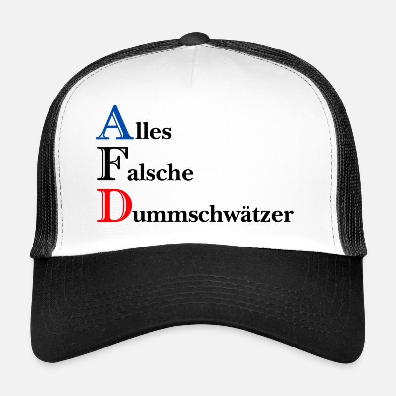 AFD - Alles falsche Dummschwätzer - Trucker Cap - Weiß/Schwarz