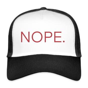 red NOPE. - Trucker Cap - Weiß/Schwarz - Vorne