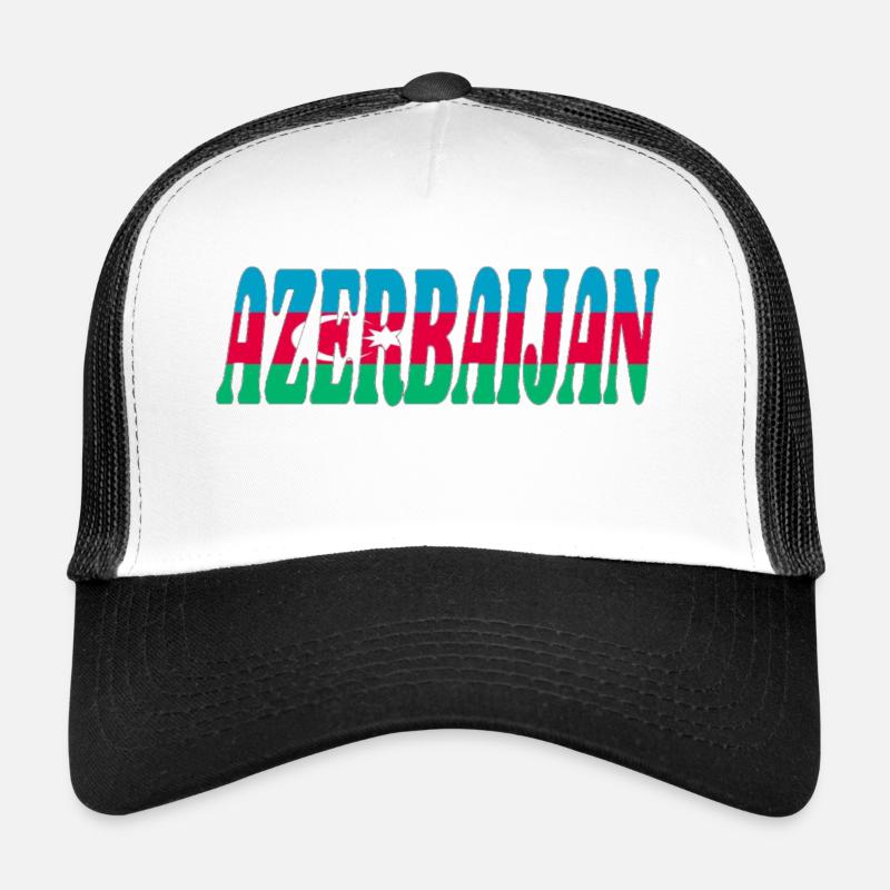 Azerbaijan - Trucker Cap - Weiß/Schwarz