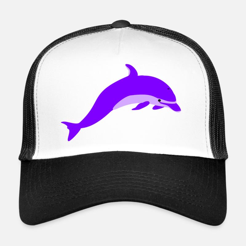 Purple dolphin Trucker Cap
