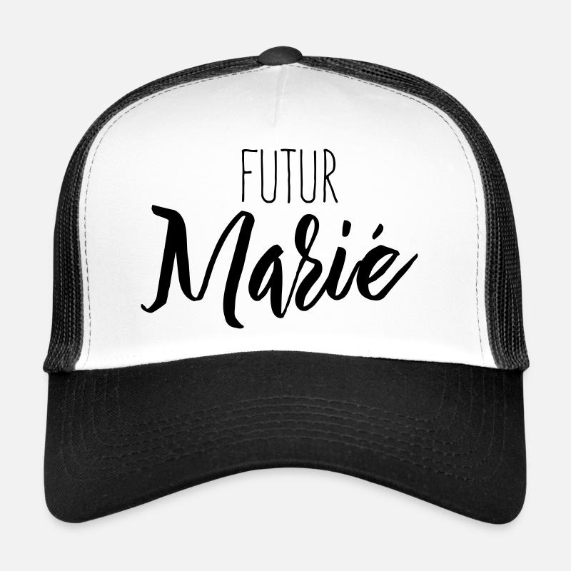 Futur Marié - Casquette trucker  - blanc/noir