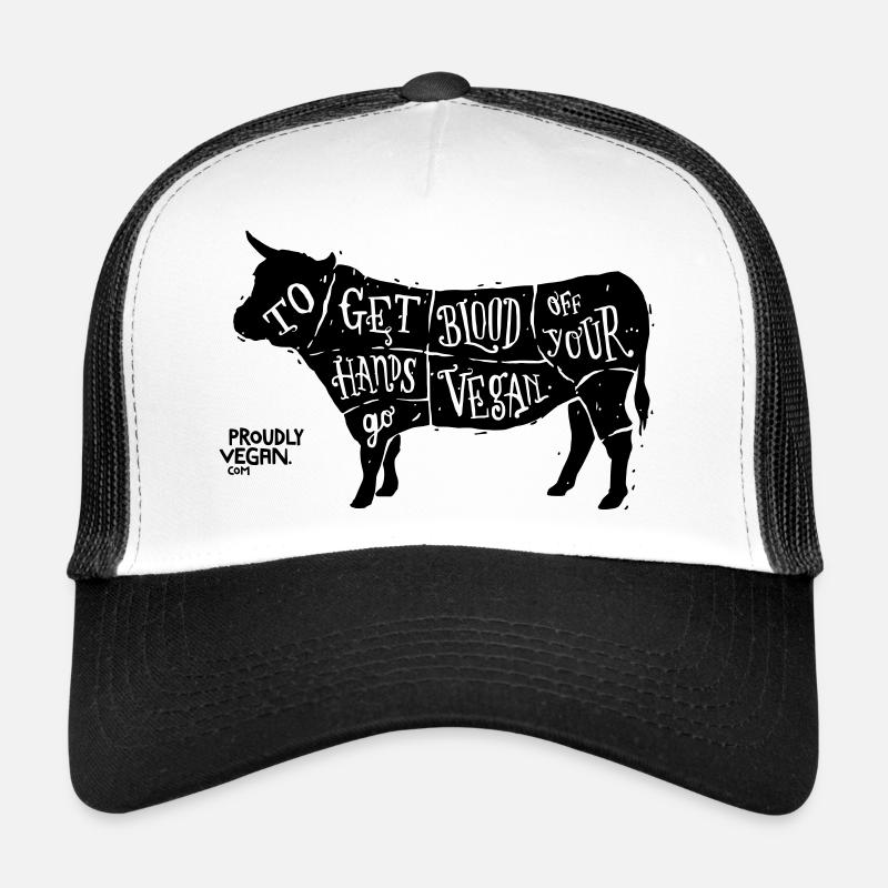Go Vegan - Trucker Cap - Weiß/Schwarz