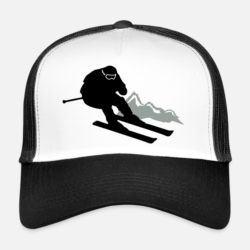 skier ski - Trucker Cap - Weiß/Schwarz