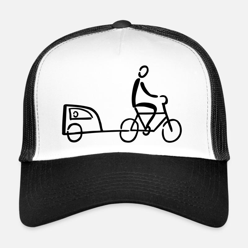 Remorque Vélo - Casquette trucker  - blanc/noir