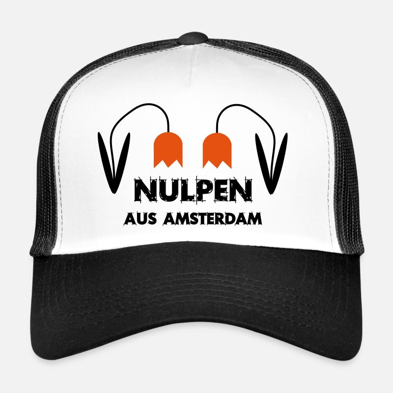 Nulpen aus Amsterdam - Trucker Cap - Weiß/Schwarz
