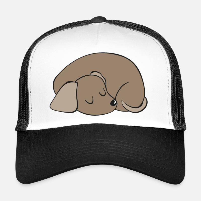 Dessin animé du chiot endormi Casquette trucker 