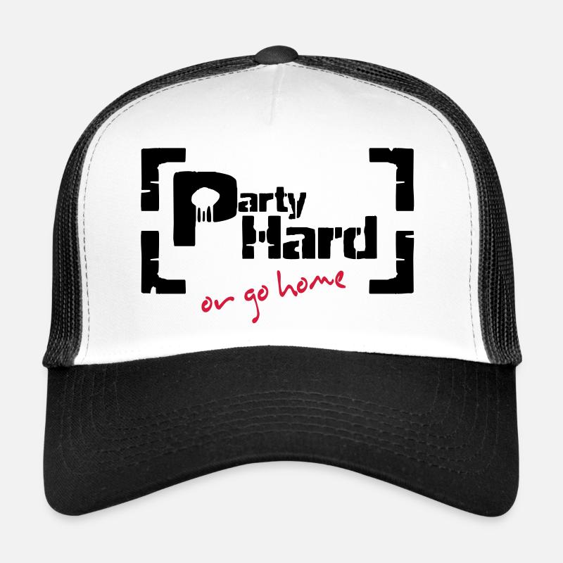 partie dure - Casquette trucker  - blanc/noir