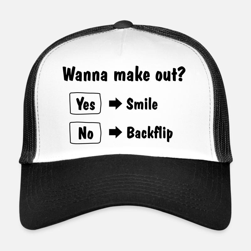 Wanna make out - Trucker Cap - Weiß/Schwarz
