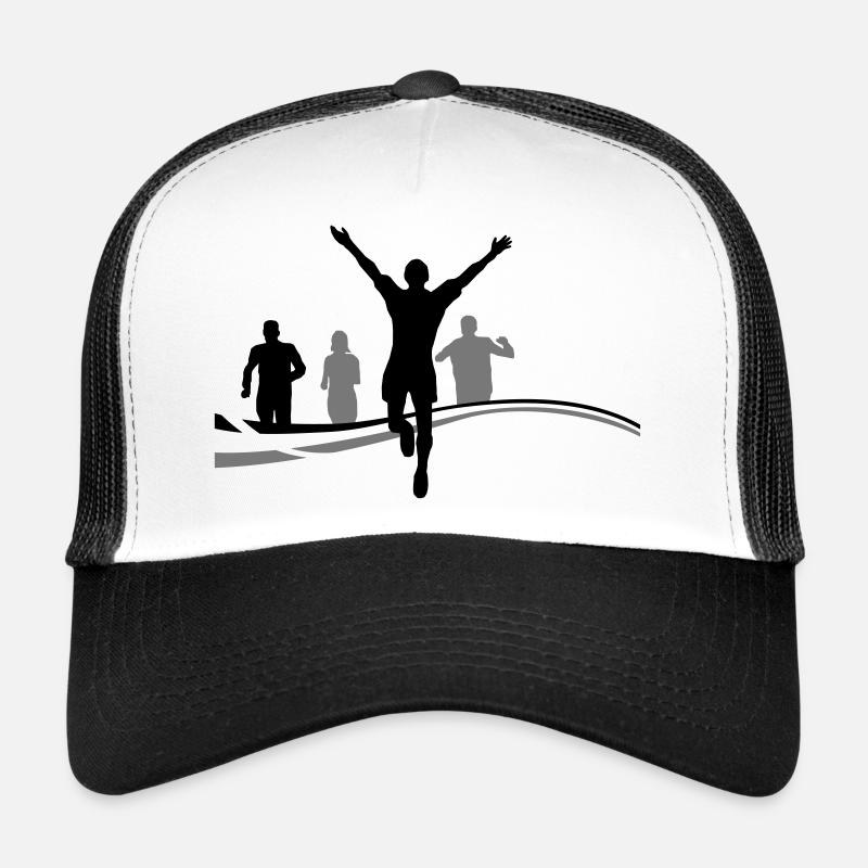 Menschen Gruppe Joggen - Trucker Cap - Weiß/Schwarz