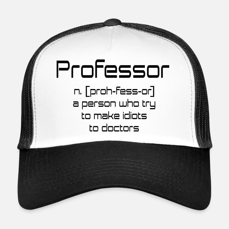 professor - Trucker Cap - Weiß/Schwarz