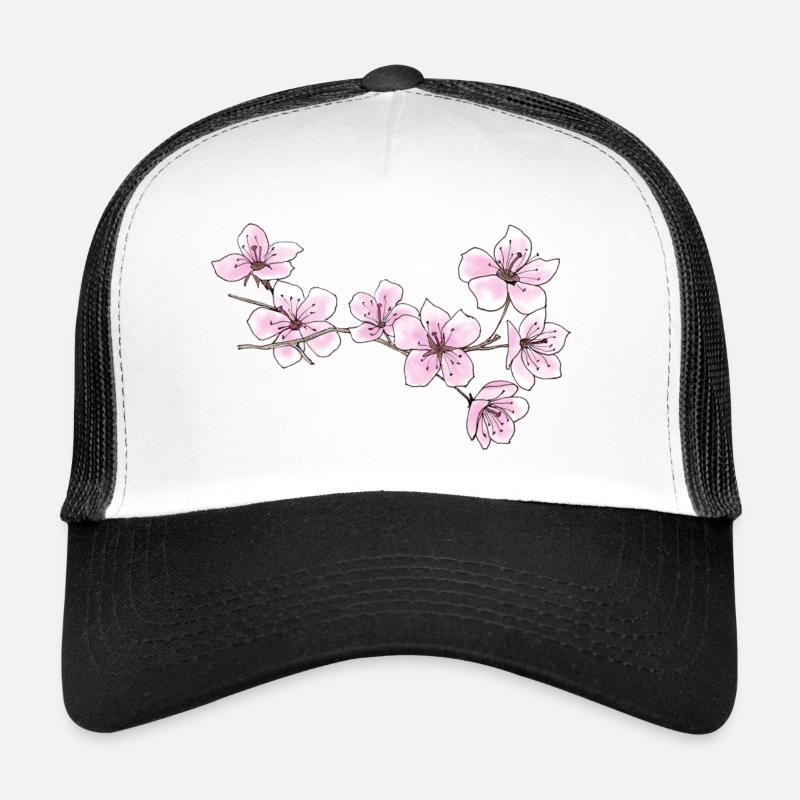 fleurs de cerisier Casquette trucker 