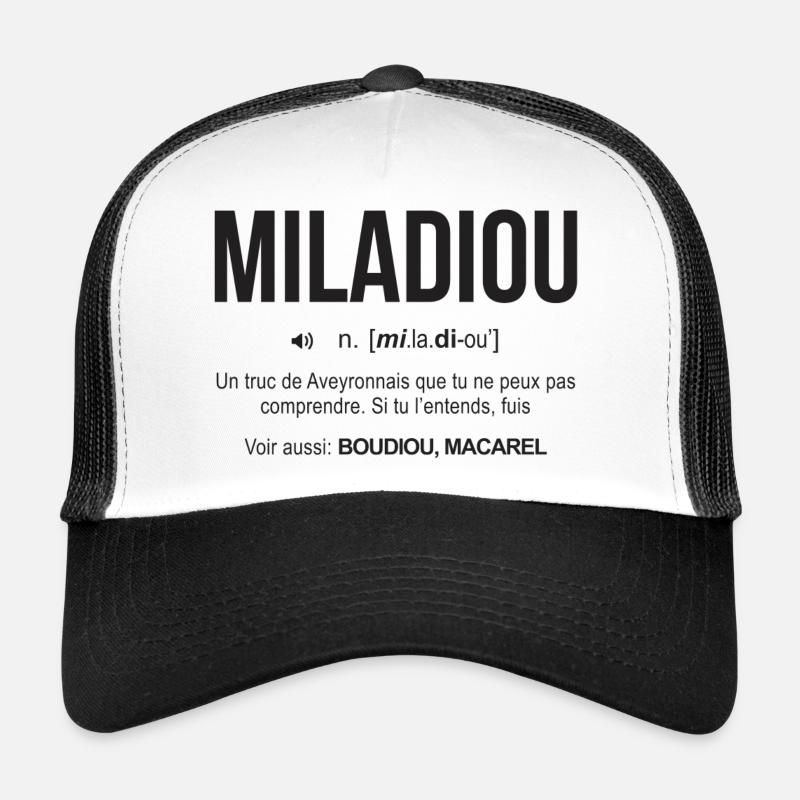 miladiou aveyron definition Casquette trucker 