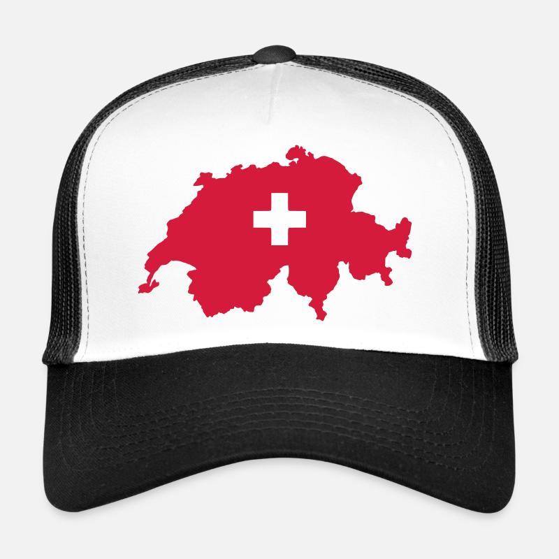 Switzerland - Trucker Cap - white/black