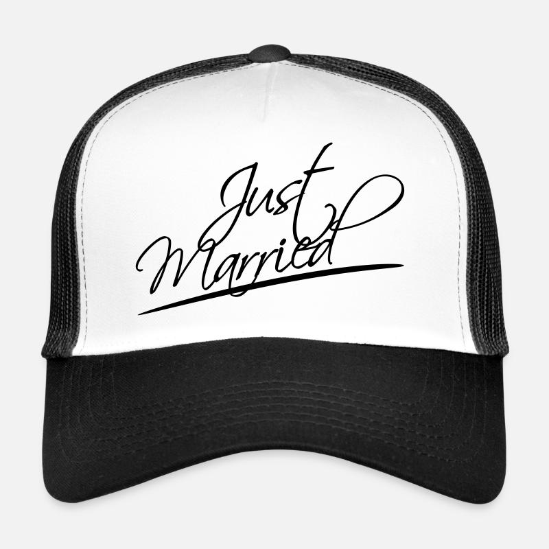 Just Married Logo Design Casquette trucker 