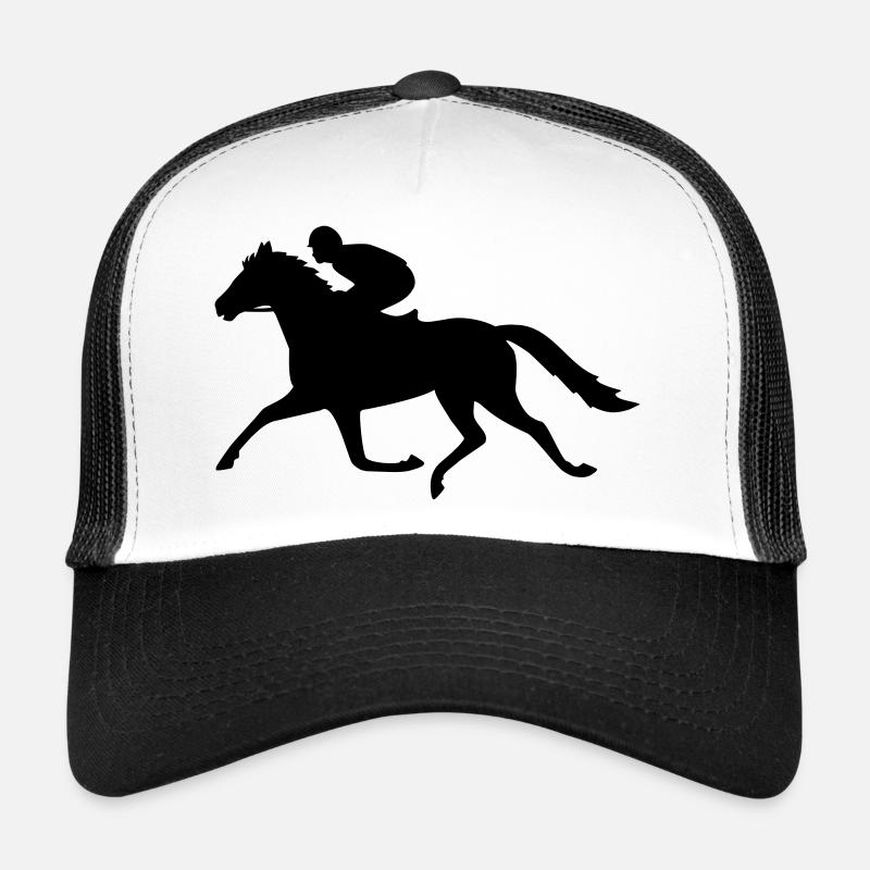 reiter reiten pferdesport - Trucker Cap - Weiß/Schwarz