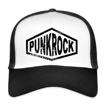 punkrock - Trucker Cap - Weiß/Schwarz - Vorne